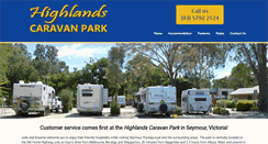Desktop Screenshot of highlandscaravanpark.com.au